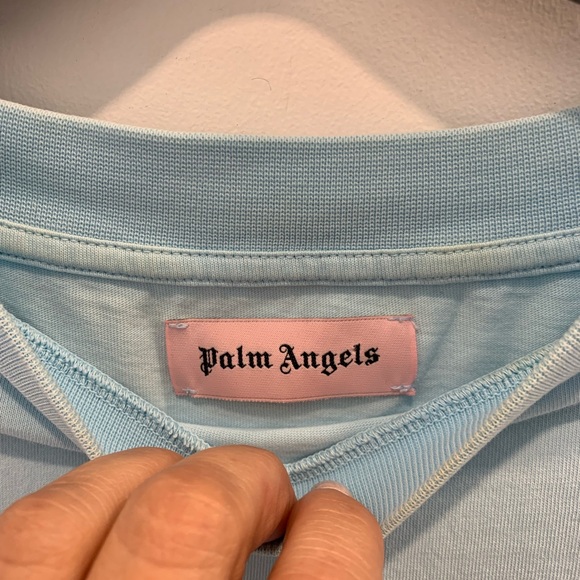 Palm Angels Adios long sleeve blue tshirt. Size Medium - Picture 3 of 6